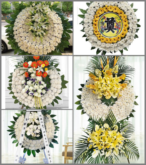 四川成都彭州市丽春镇天顺村花圈速递